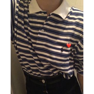 ロキエ(Lochie)のRalph Blue  border polo💙(カットソー(半袖/袖なし))