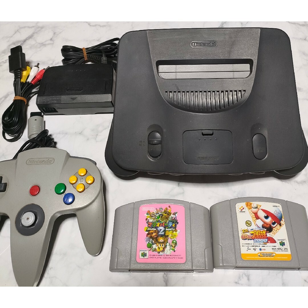 《動作確認済》ニンテンドー/nintendo64本体一式セット　+　ソフト2本付 | フリマアプリ ラクマ