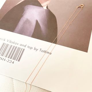 ete - 新品未使用 k10 極細ネックレス チェーンのみ ピンクゴールド