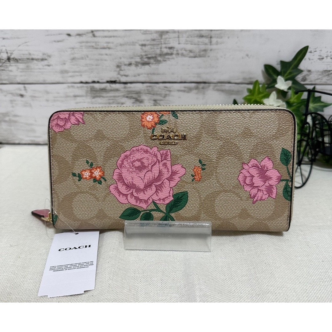 新品COACHコーチ 花柄ピンク