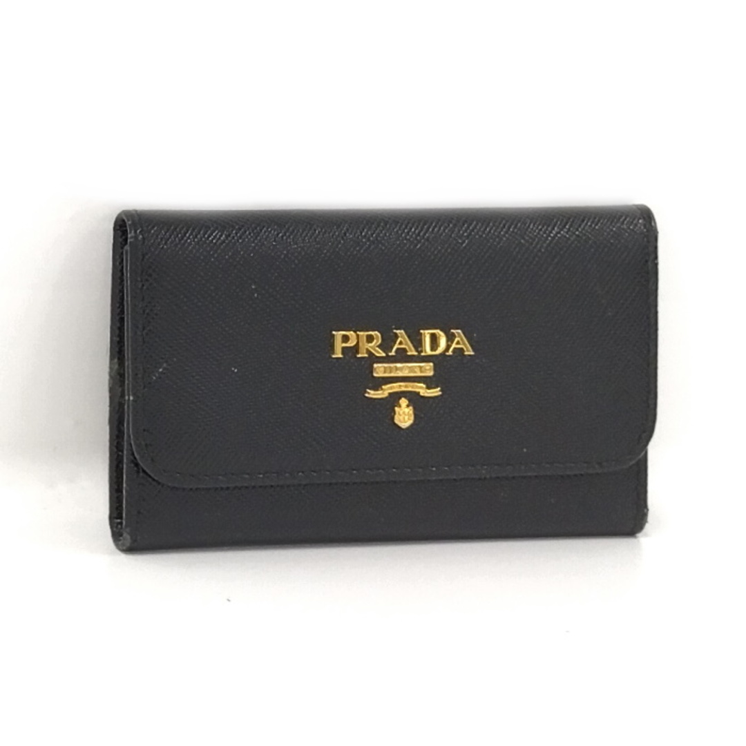 PRADA プラダ 6連キーケース レザー ブラック 黒 サフィアーノ