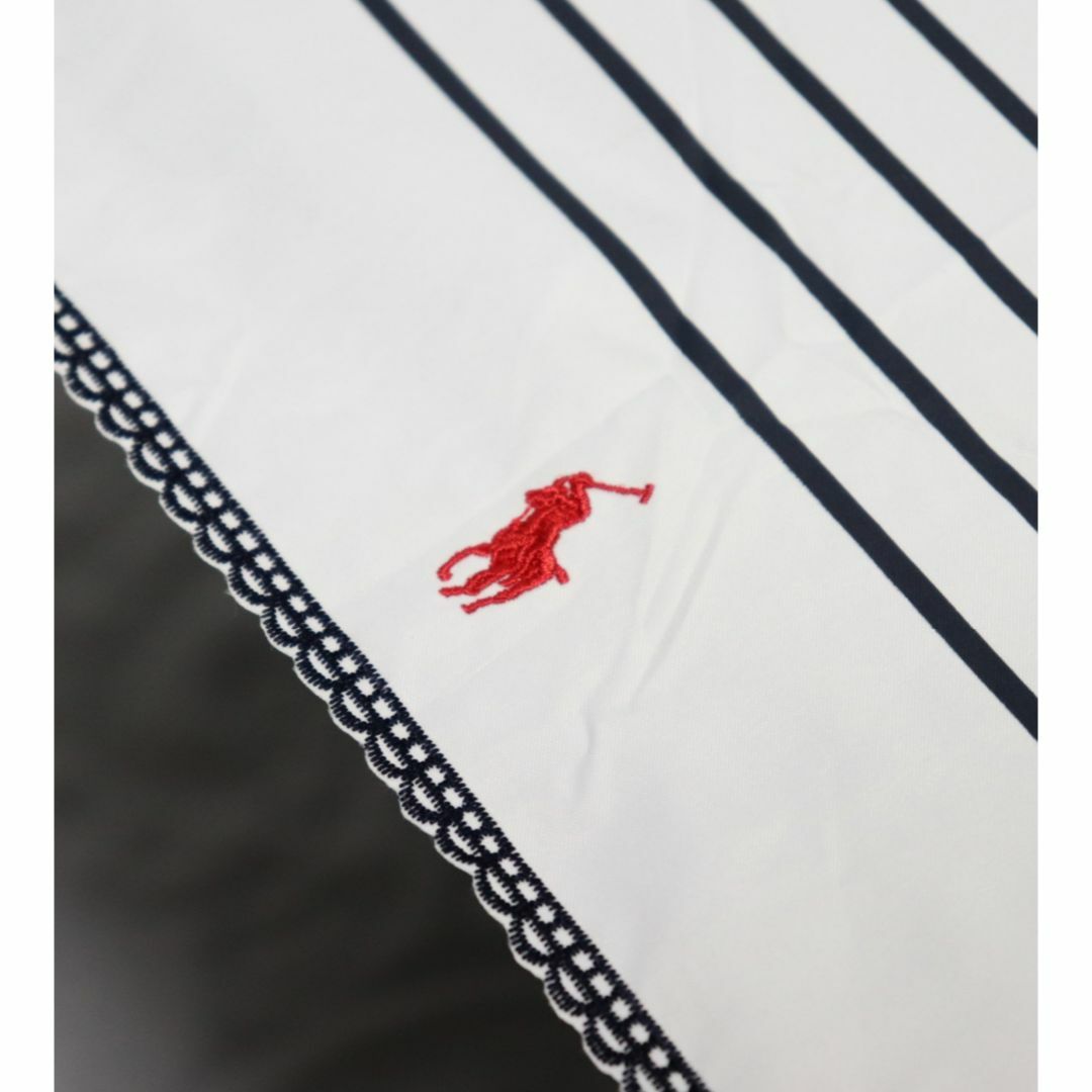 POLO RALPH LAUREN(ポロラルフローレン)の新品【ポロラルフローレン】晴雨兼用 折りたたみ傘 刺繍 1級遮光 白 雨傘 日傘 レディースのファッション小物(傘)の商品写真