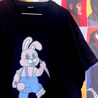 Deathラビット　Tシャツ 半袖 メンズ 新品 個性的 夏 ハイデザイン(Tシャツ/カットソー(半袖/袖なし))