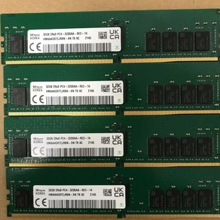 品質保証書 HP純正メモリ 32GBx4 計128GB DDR4 ECC Reg P