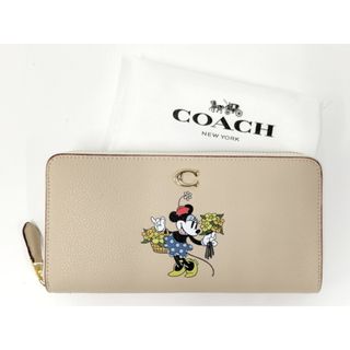 COACH ラウンドファスナー 二つ折り 長財布 ディズニーコラボ レザー