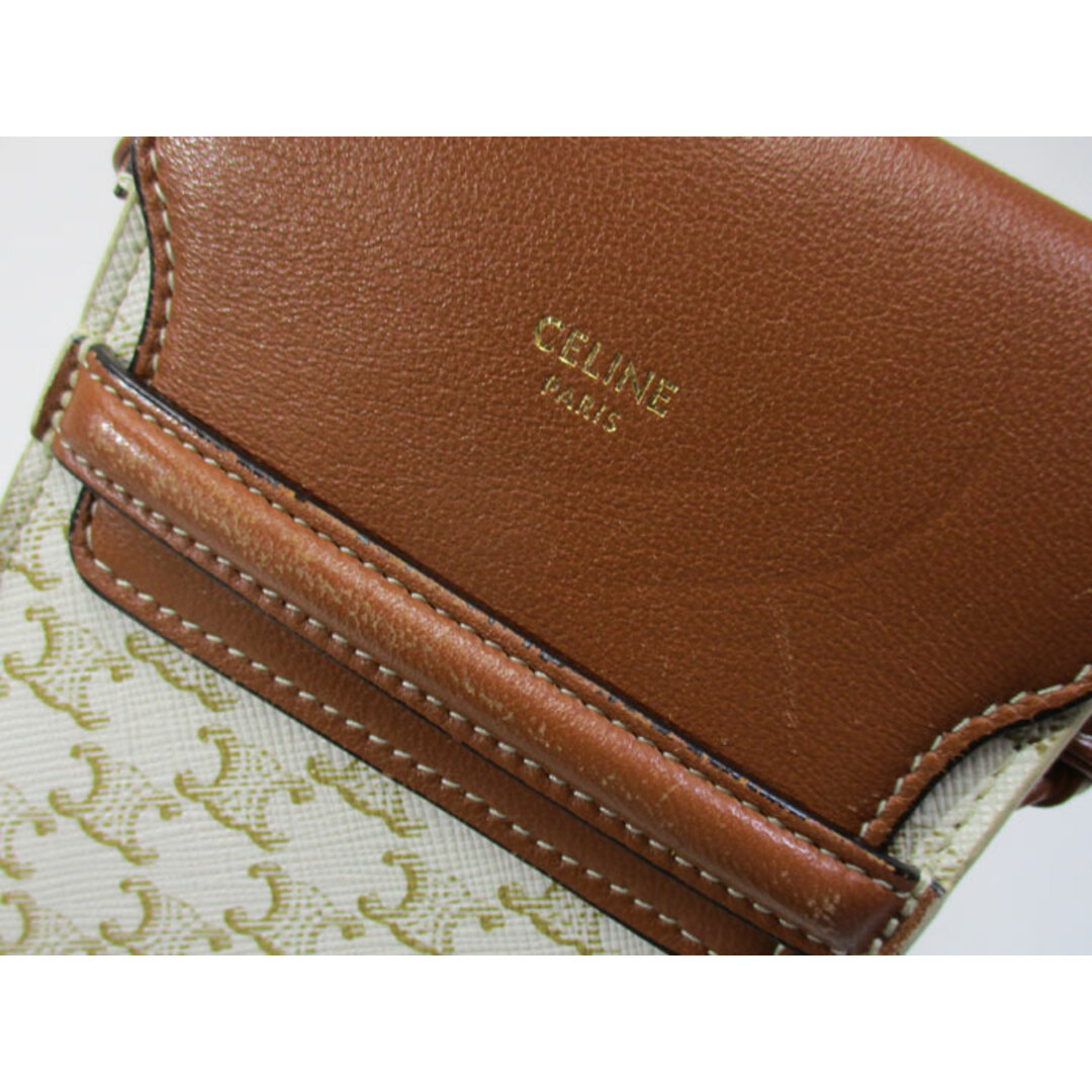 CELINE - CELINE セリーヌ フラップ付き モバイルポーチ スマホ CELINE - CELINE セリーヌ フラップ付き モバイルポーチ スマホ