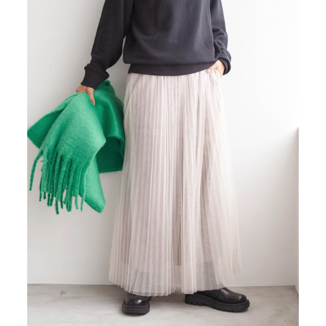 新品 Chaco closet チュールプリーツレイヤードシアースカート