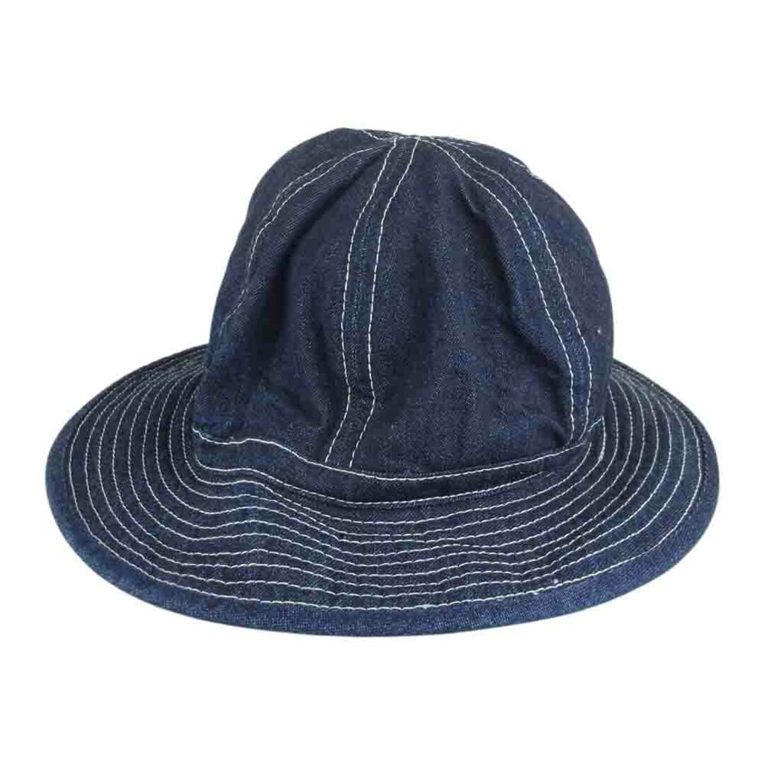 The REAL McCOY'S ザリアルマッコイズ 帽子 HAT WORKING DENIM BLUE デニム アーミー ハット インディゴブルー系 7 1/4【美品】