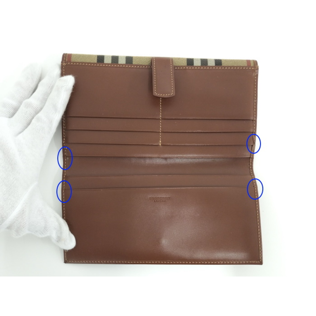 BURBERRY - Burberry 二つ折り 長財布 チェック柄 レザー PVC BURBERRY - Burberry 二つ折り 長財布 チェック柄 レザー PVC