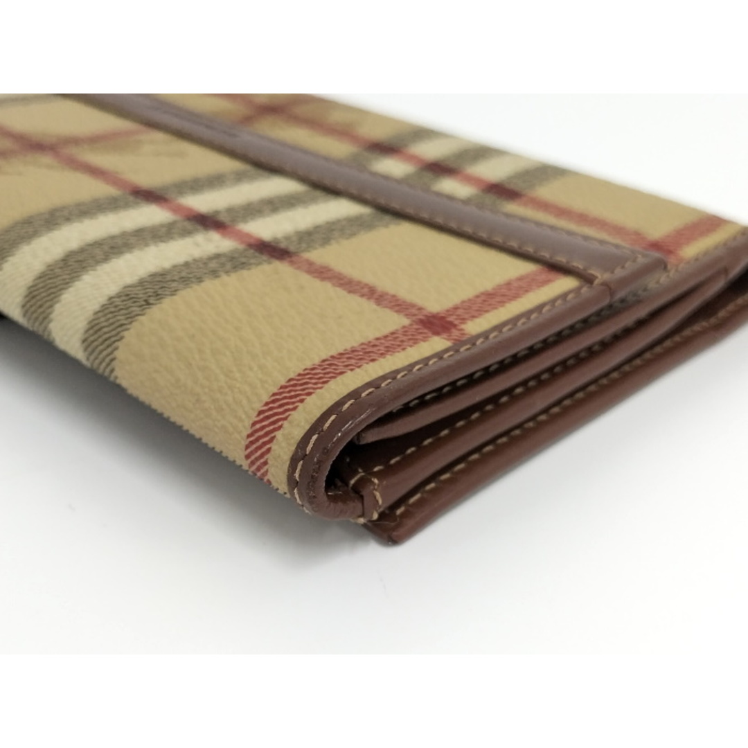 BURBERRY - Burberry 二つ折り 長財布 チェック柄 レザー PVC BURBERRY - Burberry 二つ折り 長財布 チェック柄 レザー PVC