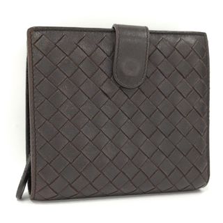 ボッテガヴェネタ(Bottega Veneta)のBOTTEGA VENETA 二つ折り ホック 財布 イントレチャート レザー(長財布)