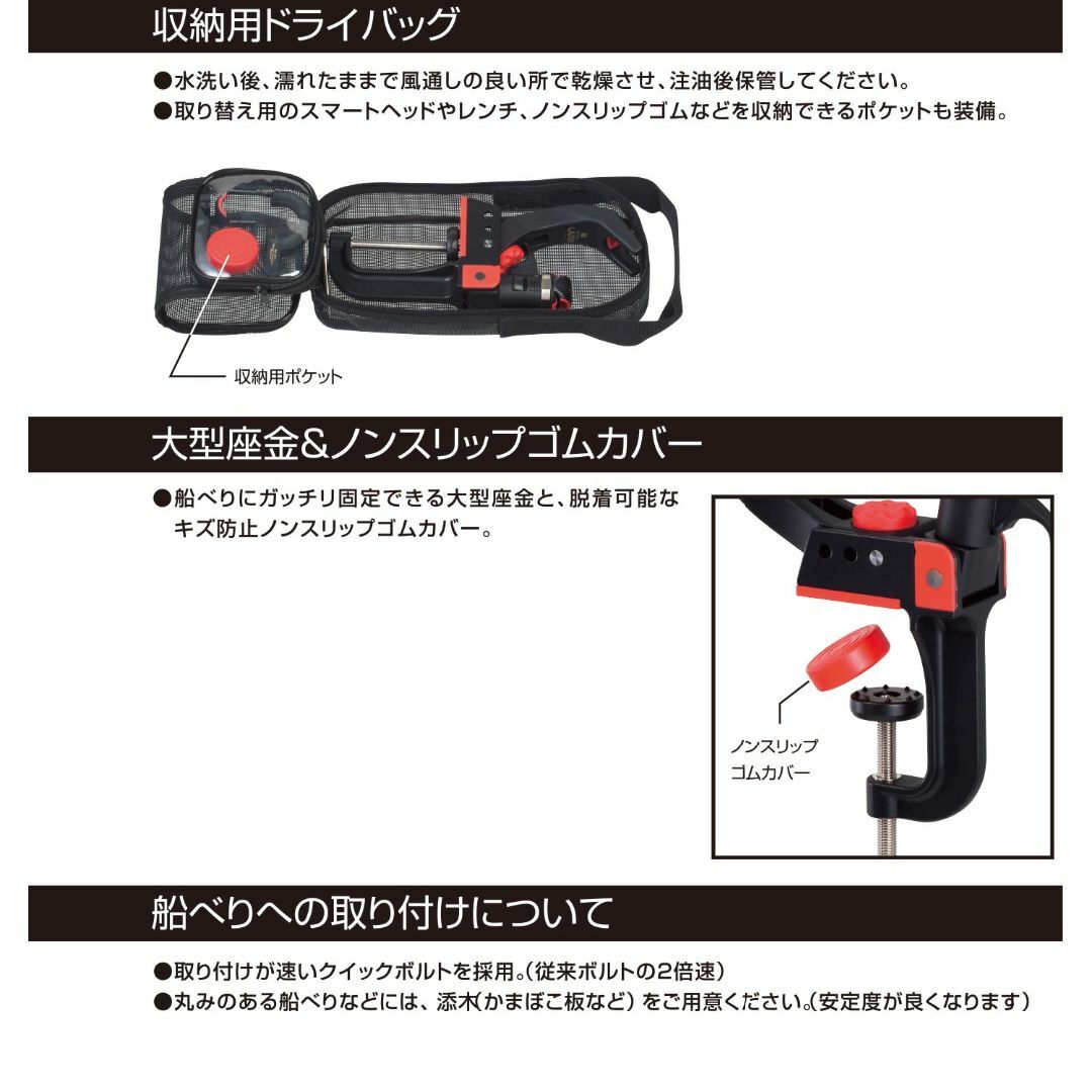 第一精工ロッドホルダー(竿受け) ミニラークタイプS ミニラークTypeS 釣り ブラック - 1