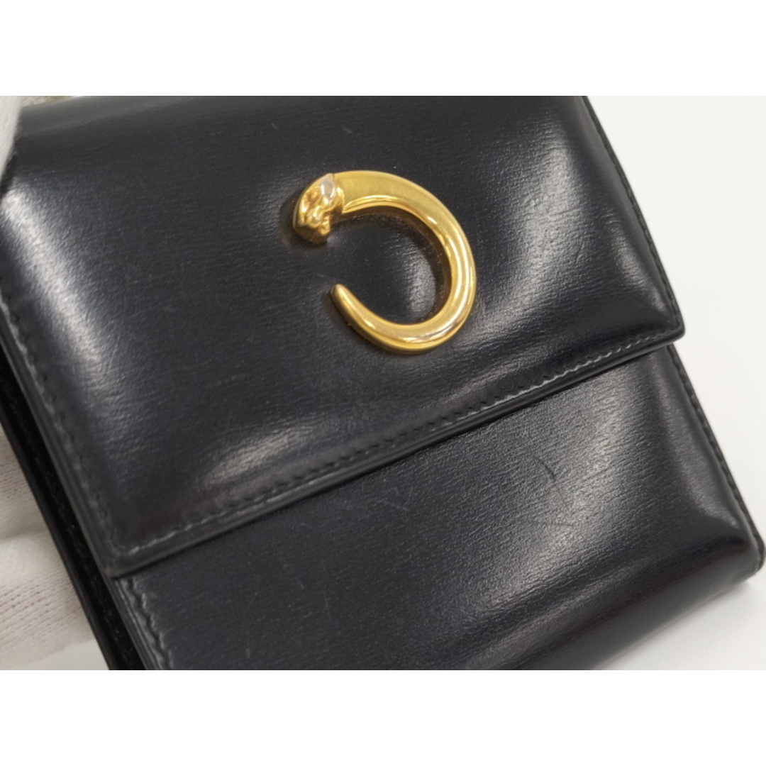 Cartier - Cartier 三つ折り 財布 パンテール パンサー カーフレザー