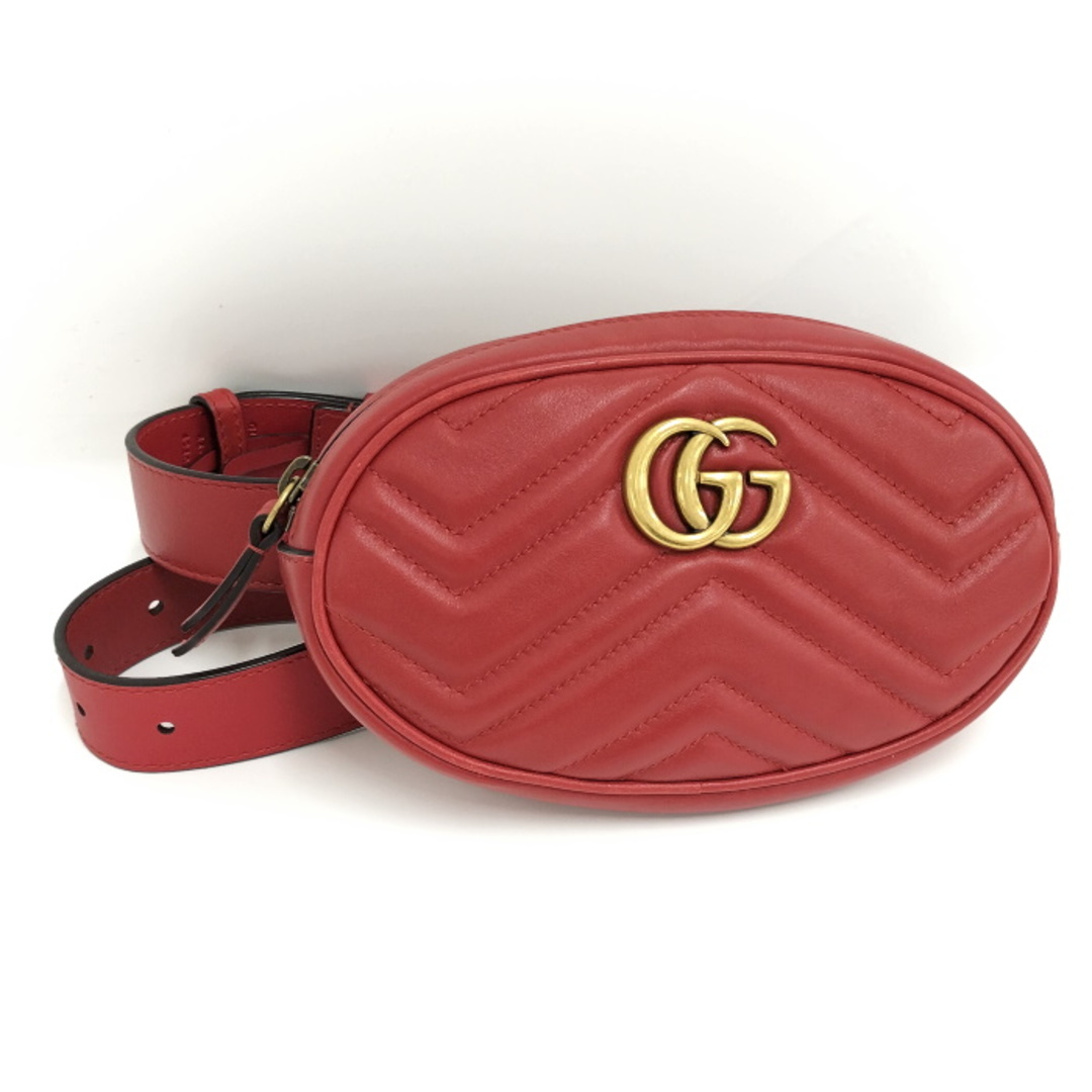 Gucci   GUCCI ボディバッグ ウエストポーチ GGマーモント レザー