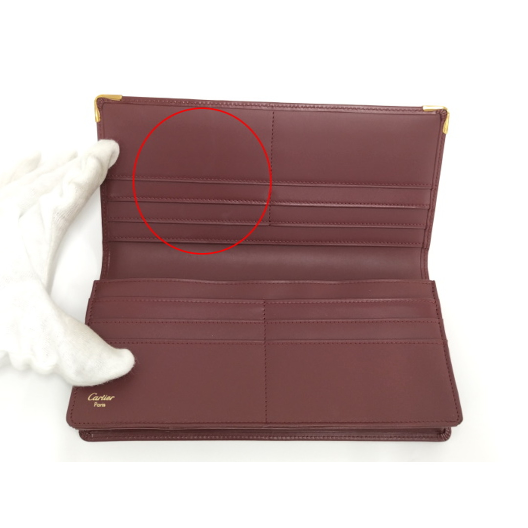 Cartier - Cartier 二つ折り 長財布 マストライン レザー Cartier - Cartier 二つ折り 長財布 マストライン レザー