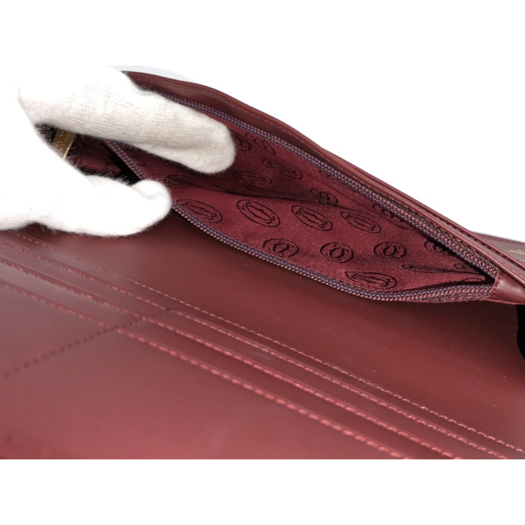 Cartier - Cartier 二つ折り 長財布 マストライン レザー Cartier - Cartier 二つ折り 長財布 マストライン レザー