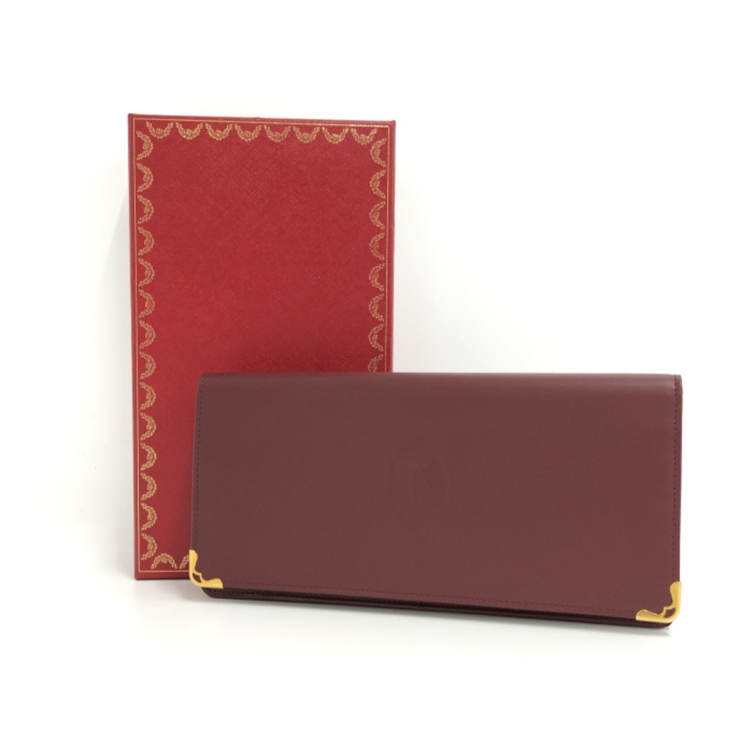 Cartier - Cartier 二つ折り 長財布 マストライン レザー Cartier - Cartier 二つ折り 長財布 マストライン レザー