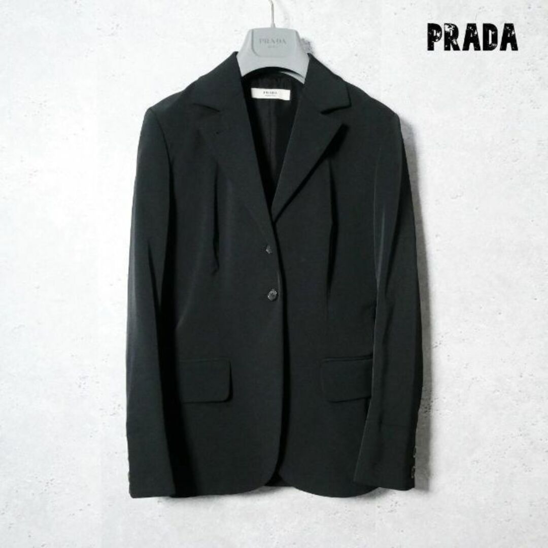 美品 PRADA ポリエステル ストレッチ シングル 2B テーラードジャケット | フリマアプリ ラクマ
