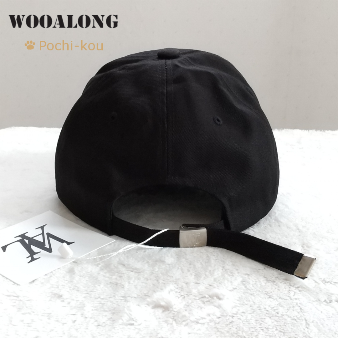 Wooalong キャップ 帽子 黒 男女兼用 Mサイズ