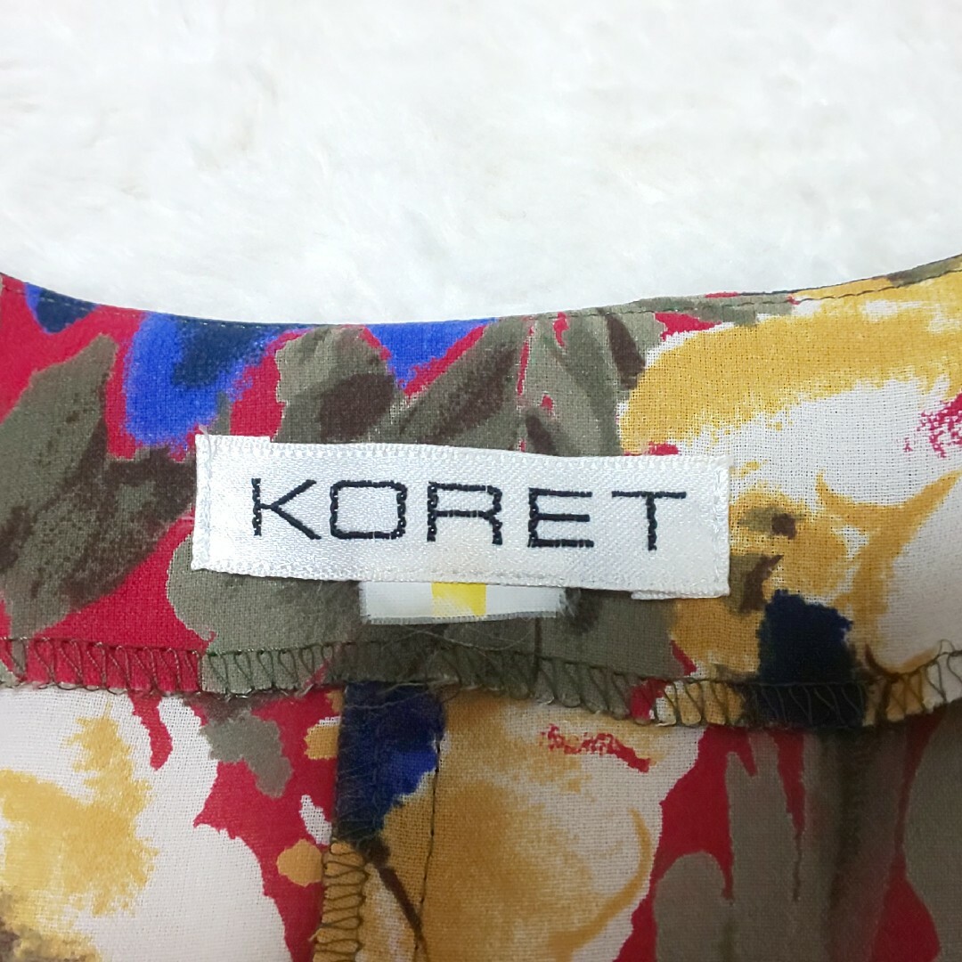 【極美品/希少】KORET ヴィンテージ フラワーセットアップ 花柄 総柄 レディースのレディース その他(セット/コーデ)の商品写真