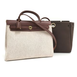 エルメス(Hermes)のHERMES エールバッグPM 2WAY ハンドバッグ キャンバス ベージュ(その他)