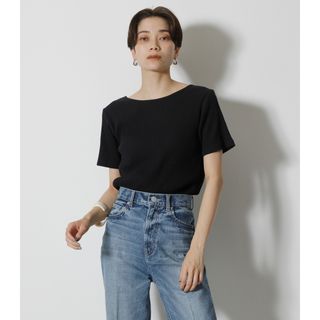 アズールバイマウジー(AZUL by moussy)の【新品タグ付】バックレースVネックトップス(カットソー(半袖/袖なし))