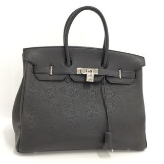 エルメス(Hermes)のHERMES バーキン35 ハンドバッグ シルバー金具 トゴ レザー ブラック(トートバッグ)