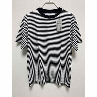 ムジルシリョウヒン(MUJI (無印良品))の【新品】MUJILabo 半袖Tシャツ ブラック×ホワイト　ボーダー M(Tシャツ/カットソー(半袖/袖なし))