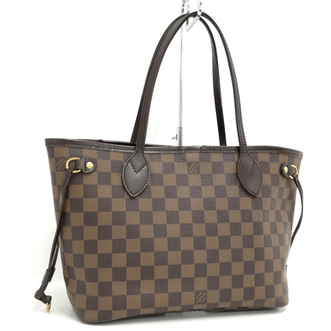 ファスナーポケット×1製造番号LOUIS VUITTON ネヴァーフルPM トートバッグ ダミエ エベヌ