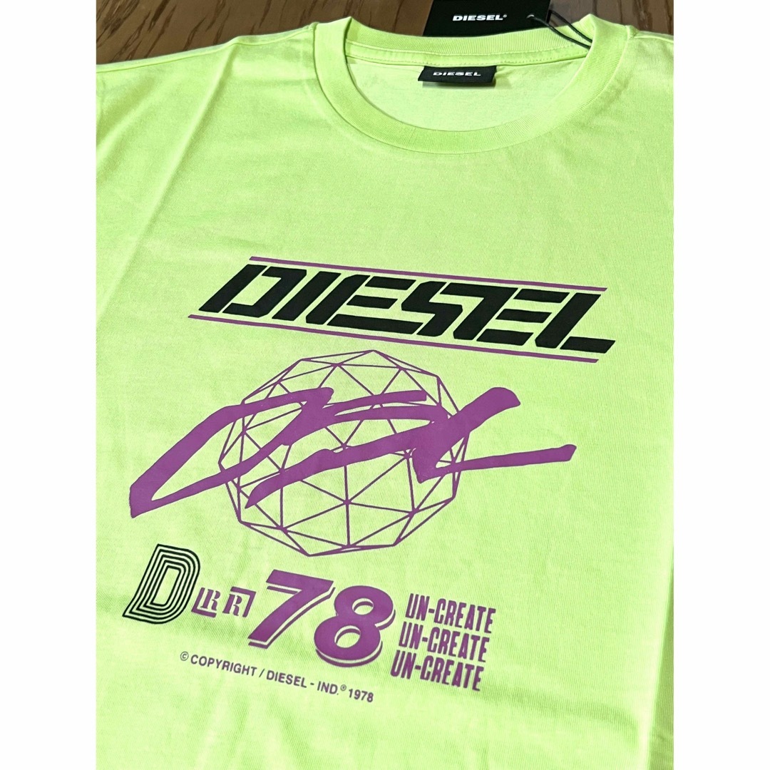 DIESEL - DIESEL 新品未使用 Lサイズ Tシャツ カットソー 黄緑