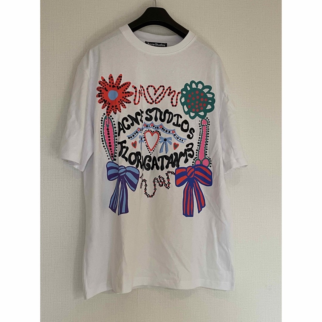 正規品保障 ACNE STUDIOSホワイト スクリーンプリント Tシャツ Tシャツ