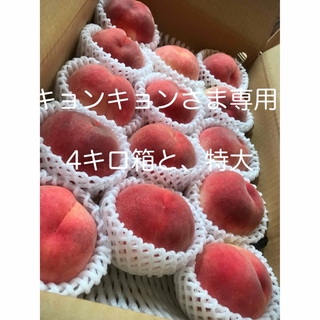 山梨の甘い桃　4キロ箱にめいっぱい12〜14個詰め発送　お買い得　ももやのきよし(フルーツ)