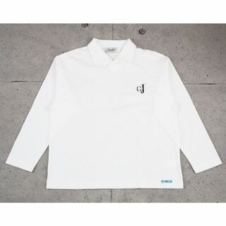 グルメ ジーンズ オーバーサイズ 長袖 ポロシャツ ホワイト GR-T201 F(ポロシャツ)