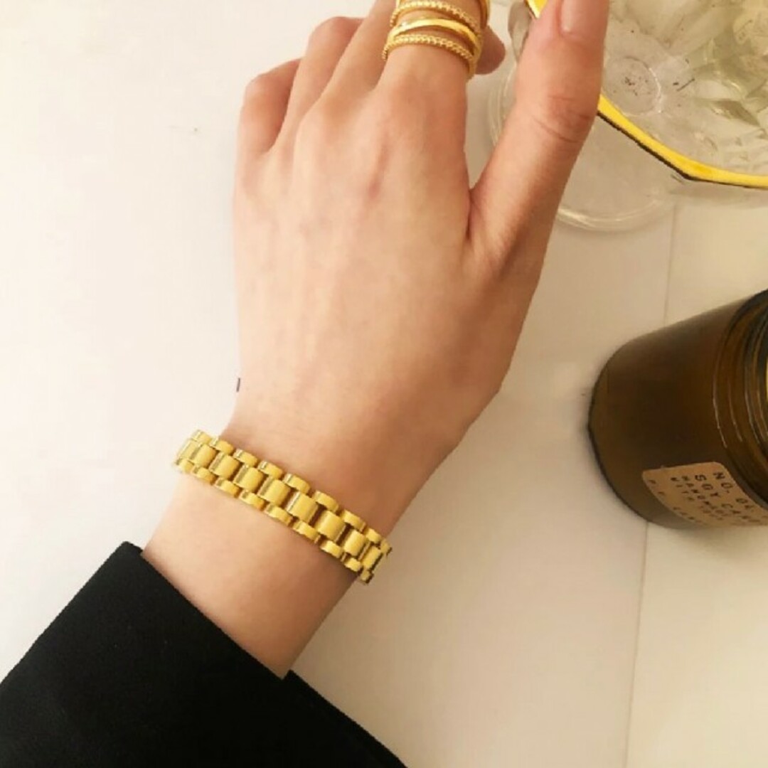 ete(エテ)の【Belt Design Bracelet】#20 18k レディースのアクセサリー(ブレスレット/バングル)の商品写真