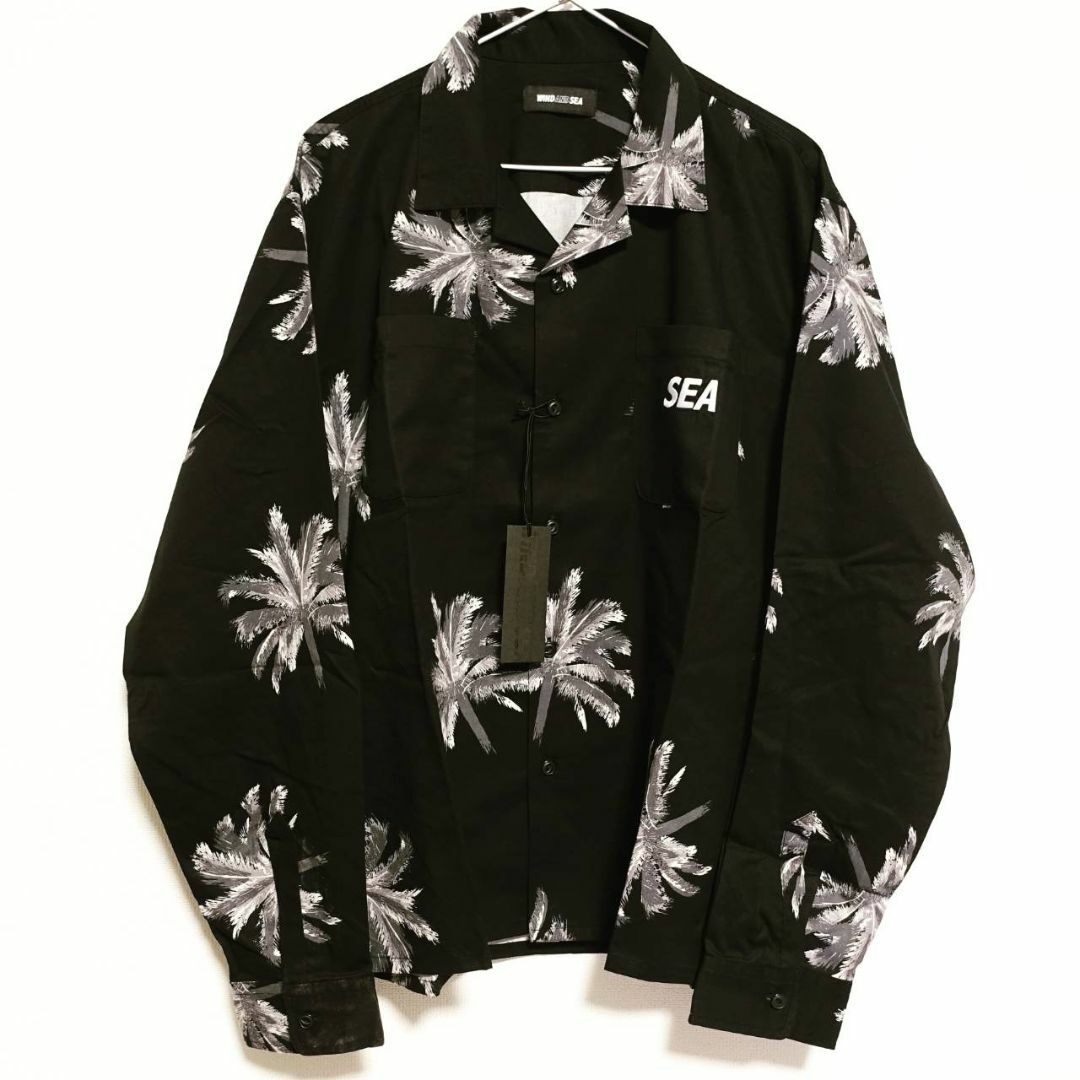 wind and sea PALM TREE OPEN COLLAR SHIRT