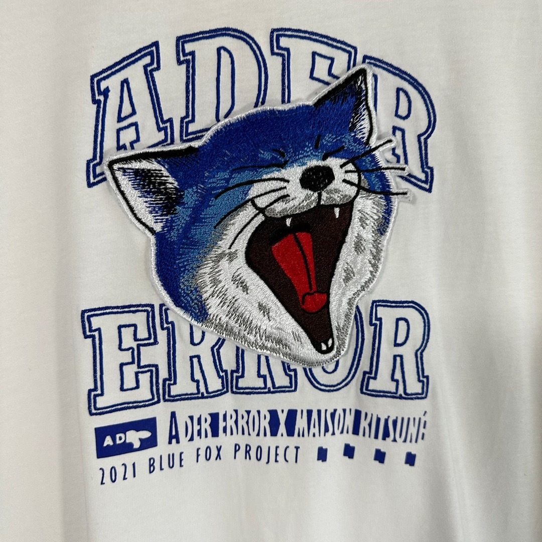 MAISON KITSUNE Tシャツ L ADER error 刺繍ロゴ