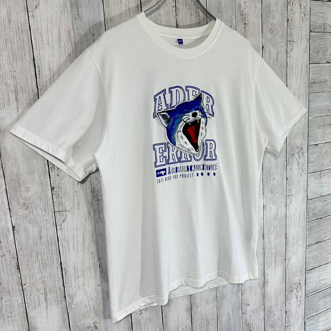 MAISON KITSUNE Tシャツ L ADER error 刺繍ロゴ