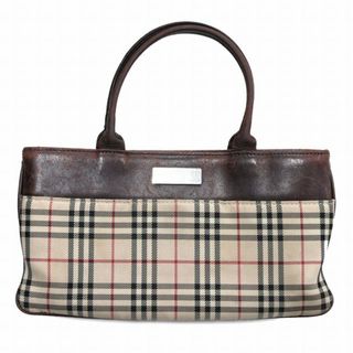 バーバリー(BURBERRY)のバーバリー BURBERRY レザー ノバチェック 切替 ハンド バッグ※(ハンドバッグ)