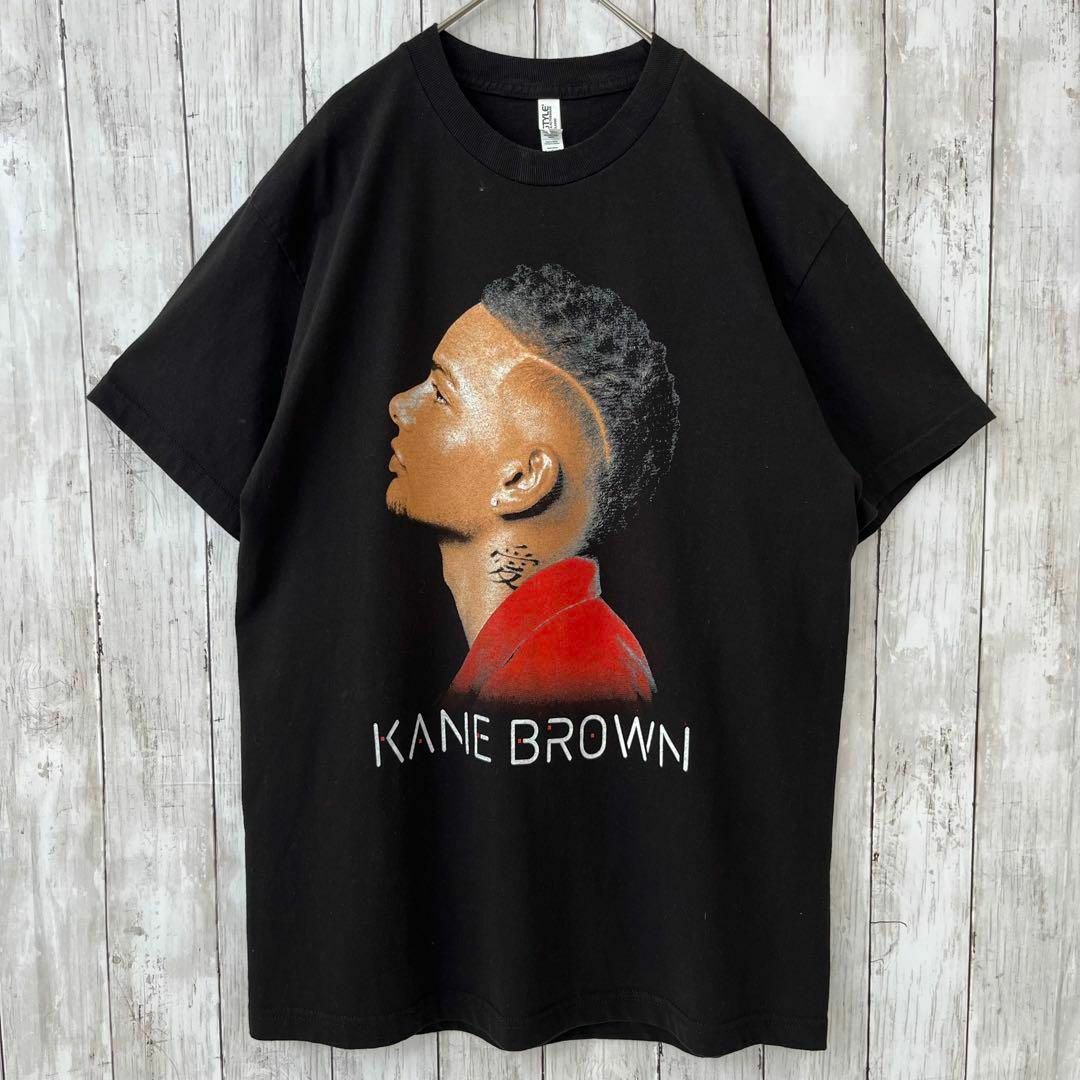 MUSIC TEE(ミュージックティー)のミュージックTシャツ古着KANE BROWNケインブラウン　バックプリントL 黒 メンズのトップス(Tシャツ/カットソー(半袖/袖なし))の商品写真