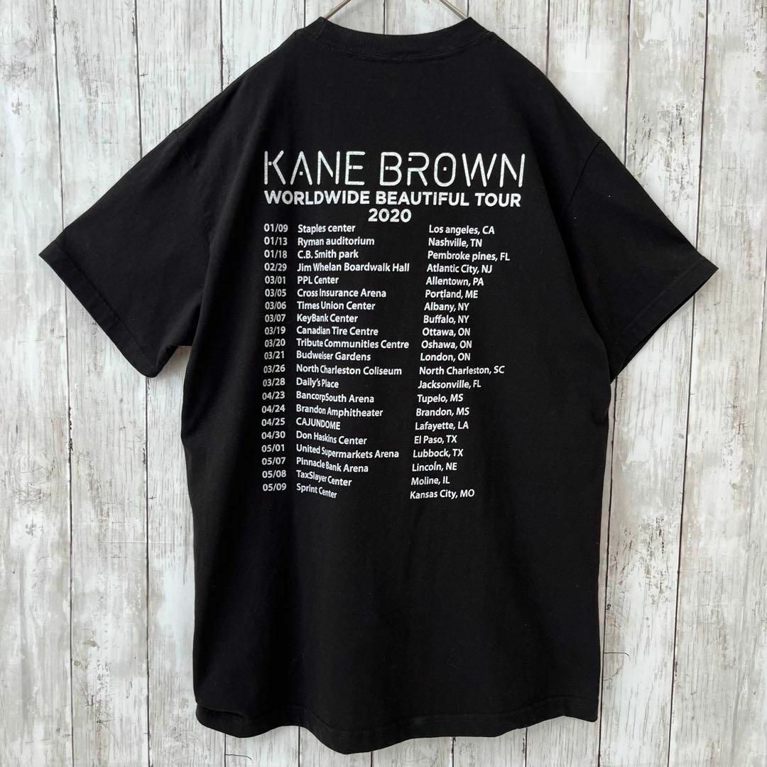 MUSIC TEE(ミュージックティー)のミュージックTシャツ古着KANE BROWNケインブラウン　バックプリントL 黒 メンズのトップス(Tシャツ/カットソー(半袖/袖なし))の商品写真