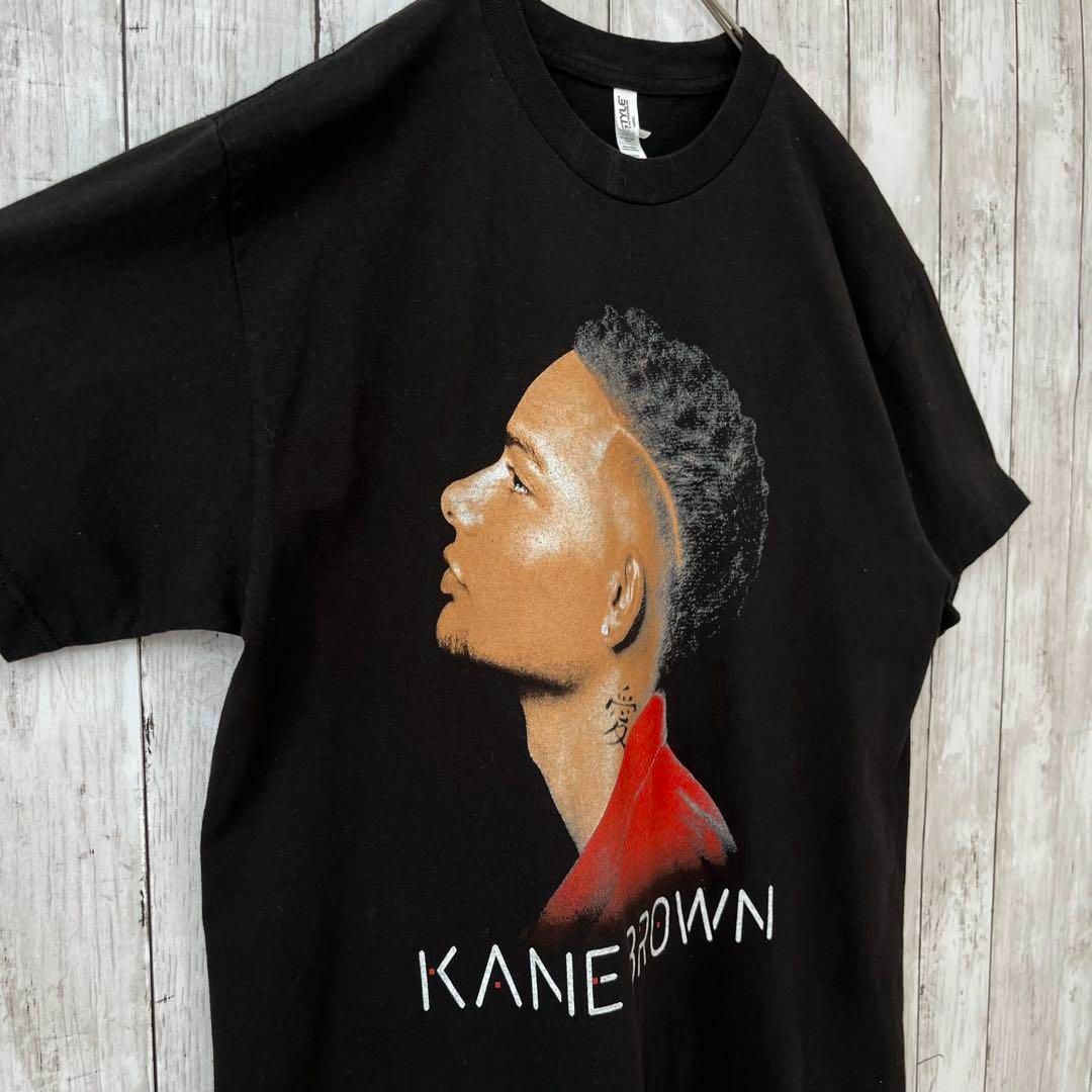 MUSIC TEE(ミュージックティー)のミュージックTシャツ古着KANE BROWNケインブラウン　バックプリントL 黒 メンズのトップス(Tシャツ/カットソー(半袖/袖なし))の商品写真