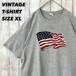 アンビル(Anvil)のアメリカ古着　アメリカYELLOWSTONEスーベニア刺繍Tシャツ　サイズXL(Tシャツ/カットソー(半袖/袖なし))