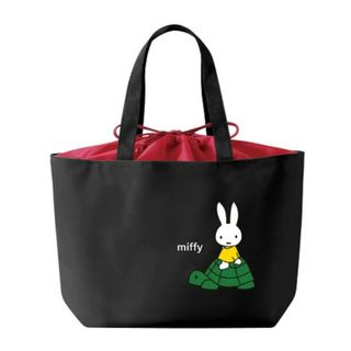 ミッフィー(miffy)のミッフィーお買い物きんちゃくトート　黒(エコバッグ)