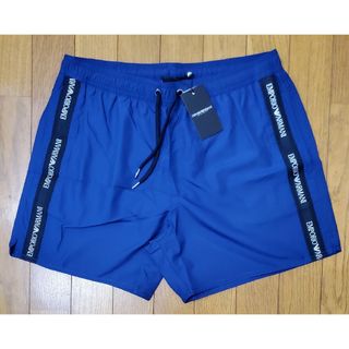 Emporio Armani - エンポリオアルマーニ　新品　メンズ　スイムウェア(ロゴ/ブルーS)