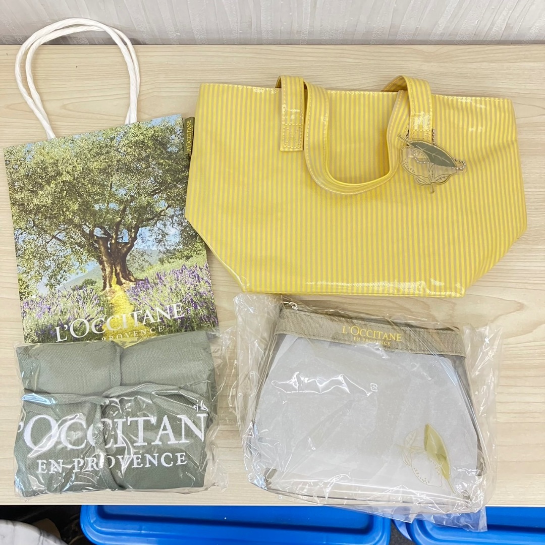 L'OCCITANE(ロクシタン)の【K4354】未使用 ロクシタン ミニバッグ エコバッグ ポーチ 紙袋 4点 レディースのファッション小物(ポーチ)の商品写真