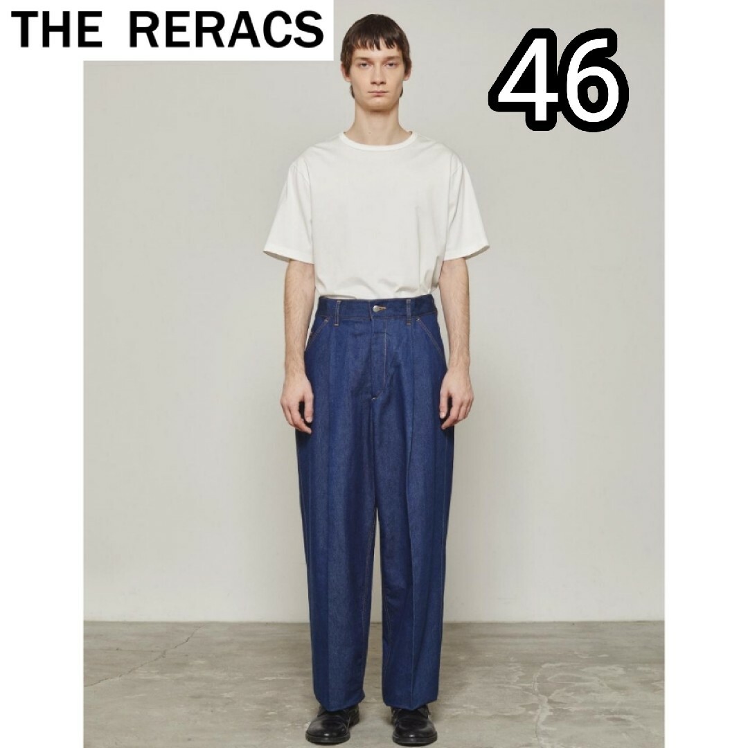 新品■23SS THE RERACS ワイドデニムパンツ 46 メンズ