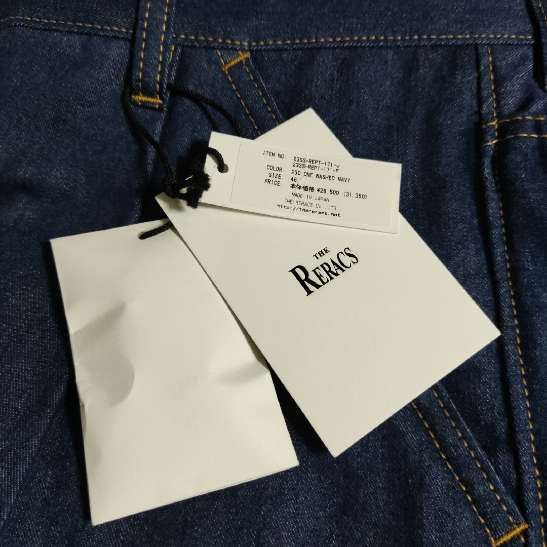 新品□23SS THE RERACS ワイドデニムパンツ 48 メンズ - www