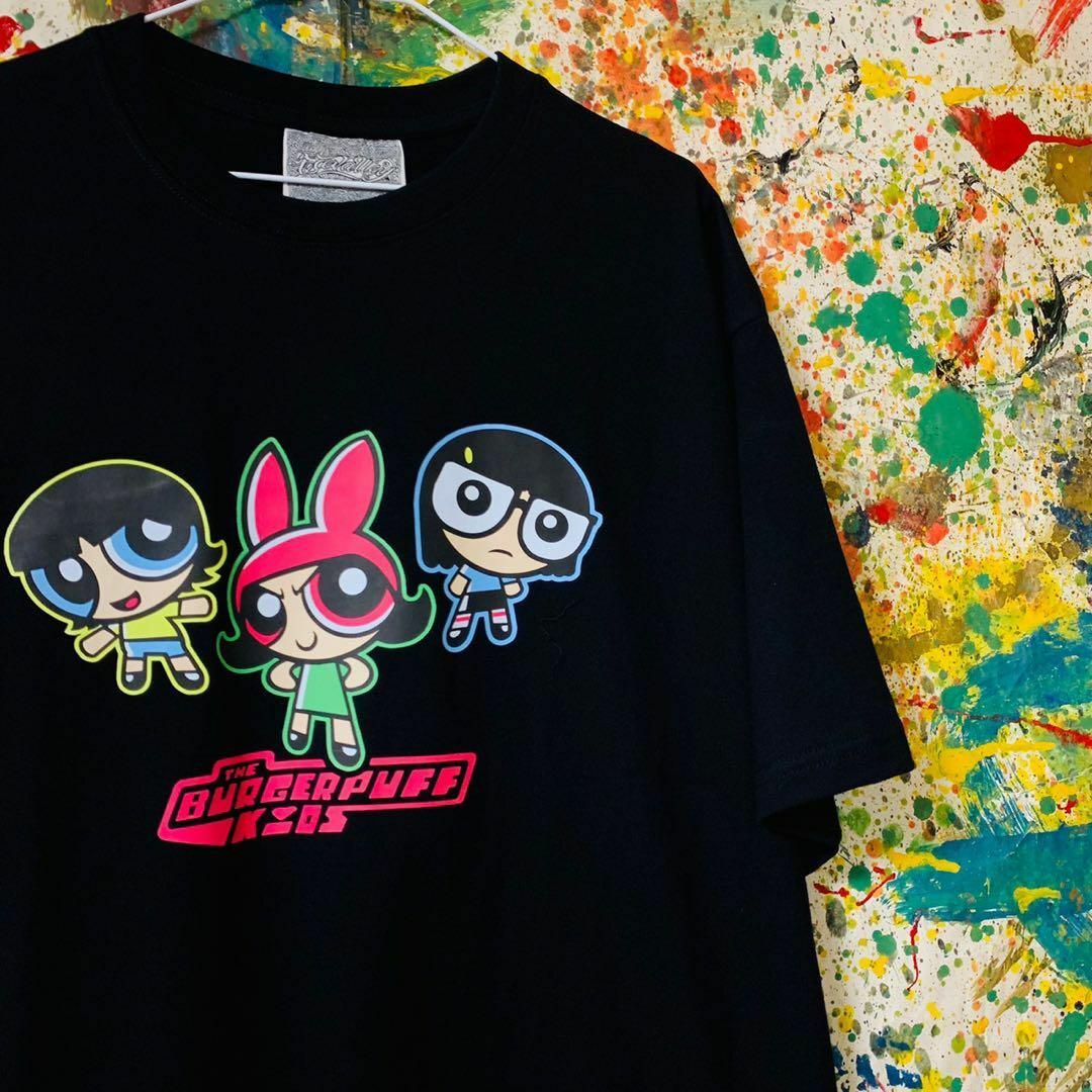 パワパフガールズ リプリント Tシャツ 半袖 個性的 メンズ レトロ エモい メンズのトップス(Tシャツ/カットソー(半袖/袖なし))の商品写真