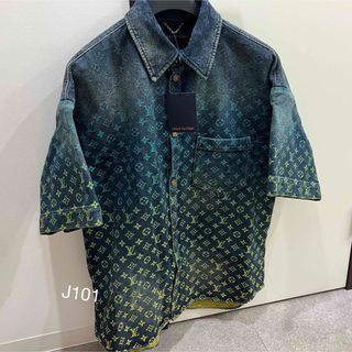 ルイヴィトン(LOUIS VUITTON)のルイヴィトン レインボーモノグラムショートスリーブデニムシャツ   L(シャツ)