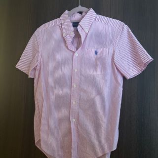 ラルフローレン(Ralph Lauren)のラルフローレン　ストライプシャツ　ピンク　140cm(Tシャツ/カットソー)